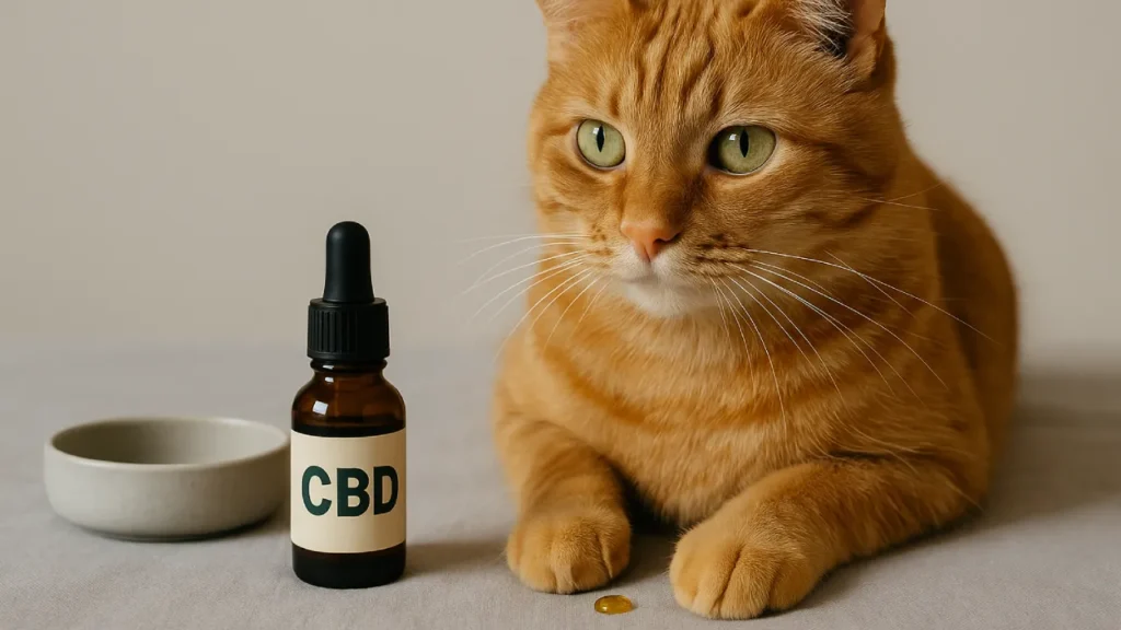 Kot i olejek CBD – bezpieczna suplementacja na stres i wyciszenie.